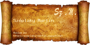 Széplaky Martin névjegykártya